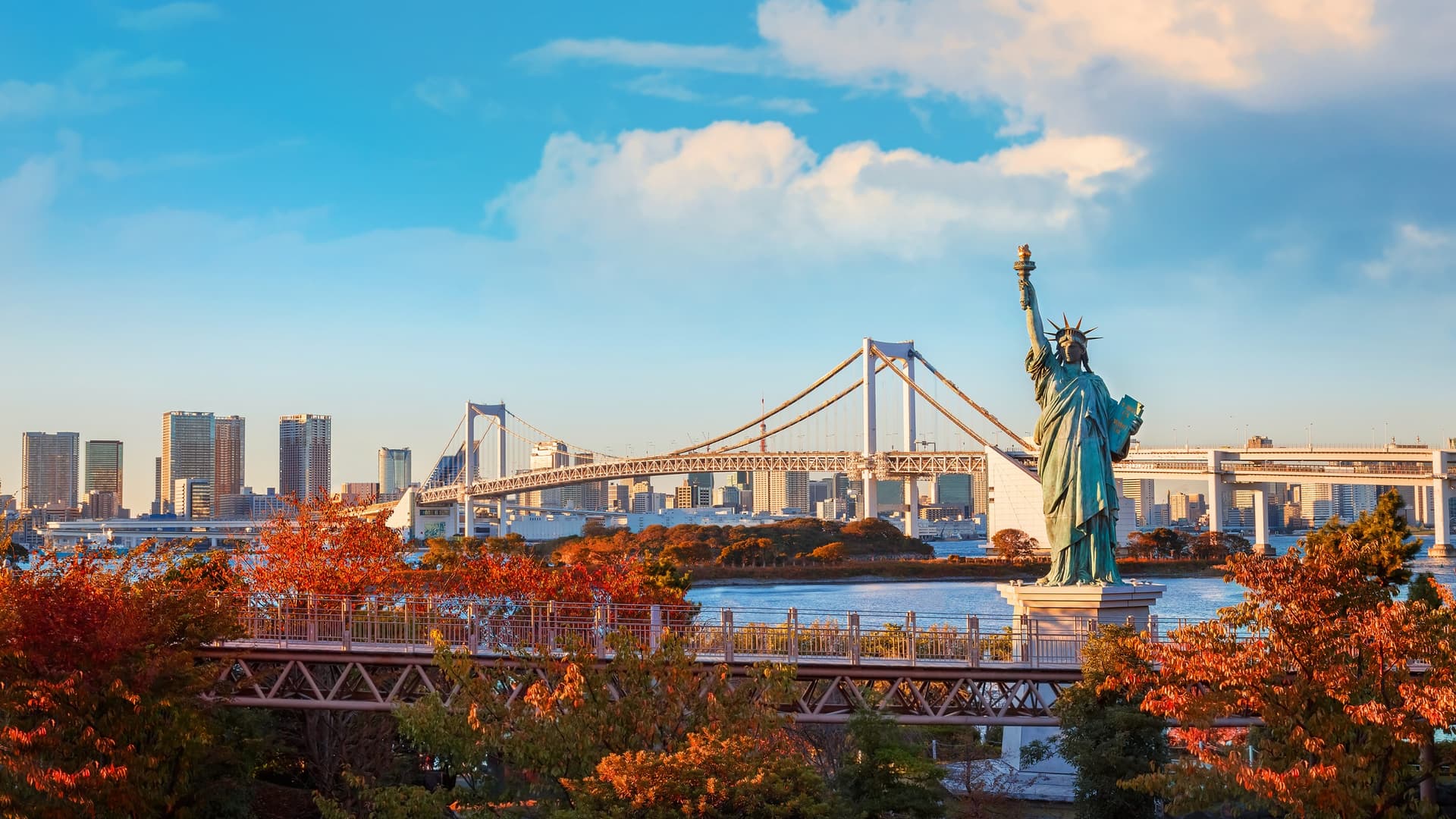 Die künstliche Insel Odaiba